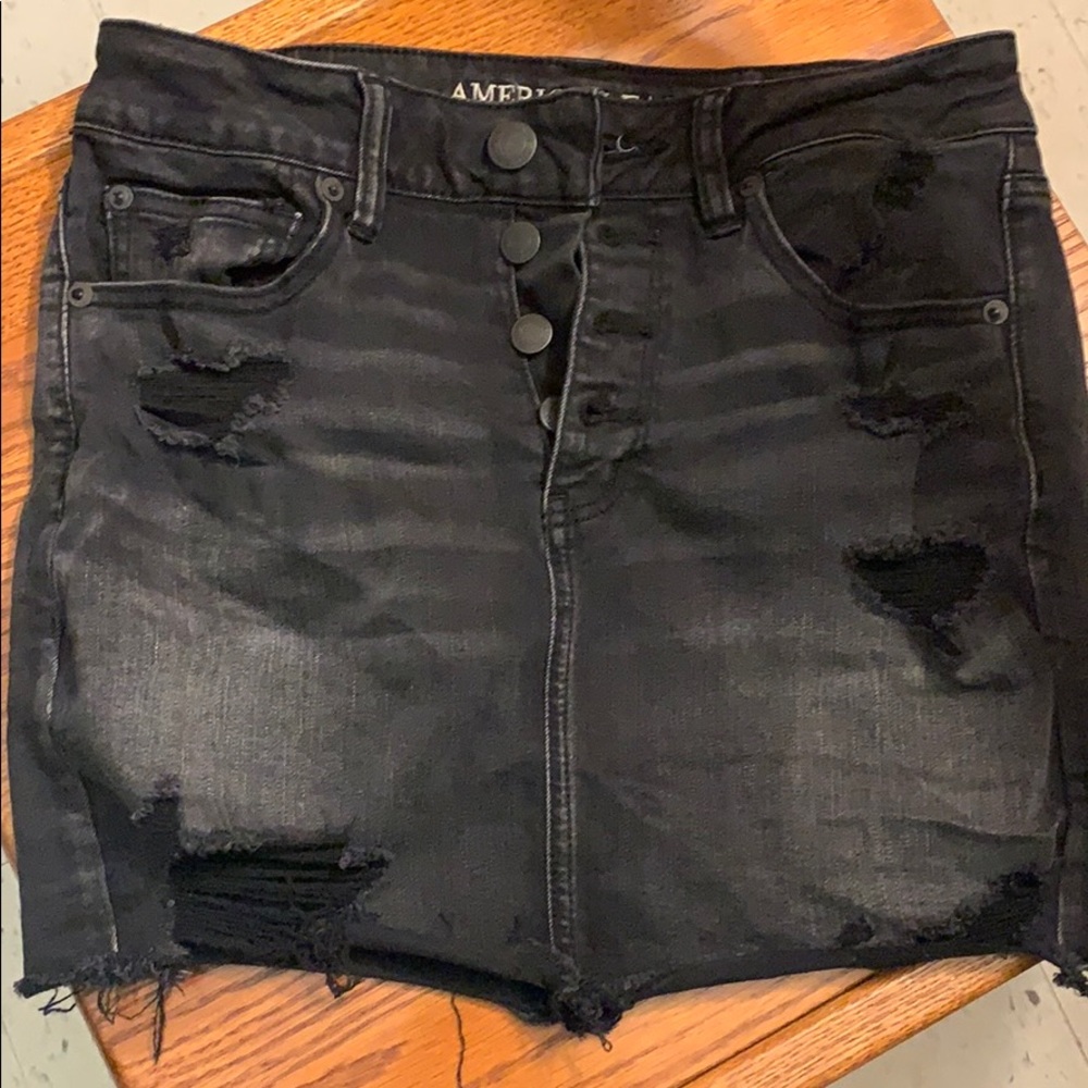American Eagle Black Jean skirt